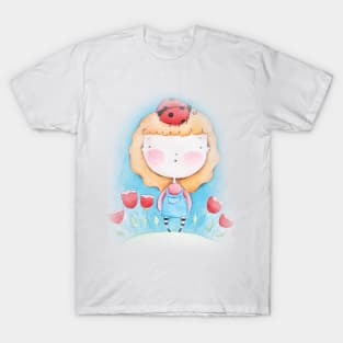 Girl with ladybug T-Shirt